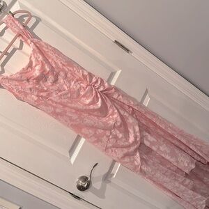 Light Pink floral pattern dress sz L new